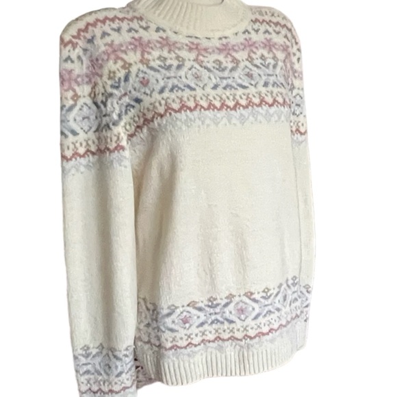 Alfred Dunner Off white Mock Neck so soft Spring Sweater. Size PXL - Picture 2 of 5